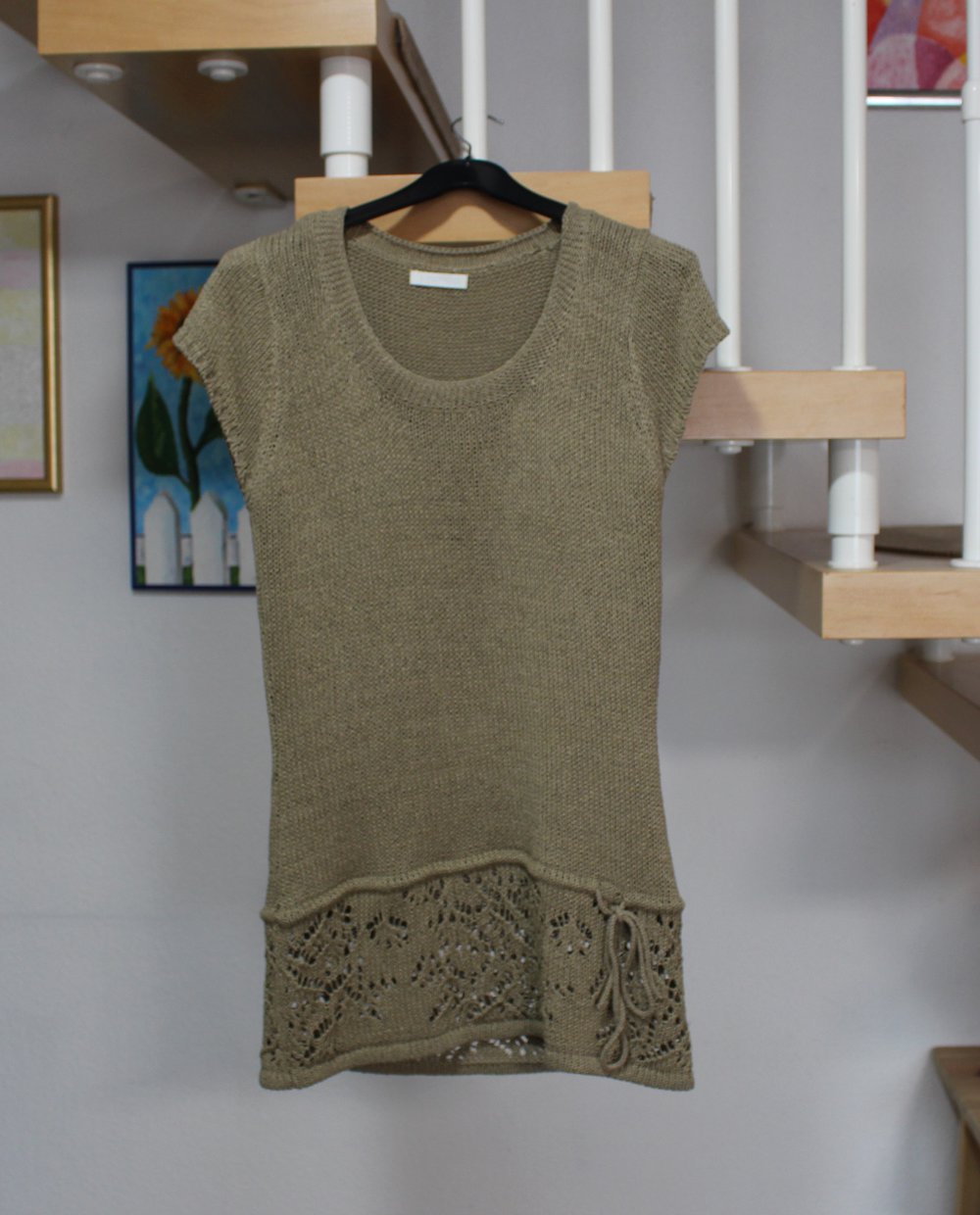 356. Lange Strickweste/Pulli von Promod, Gr. 40