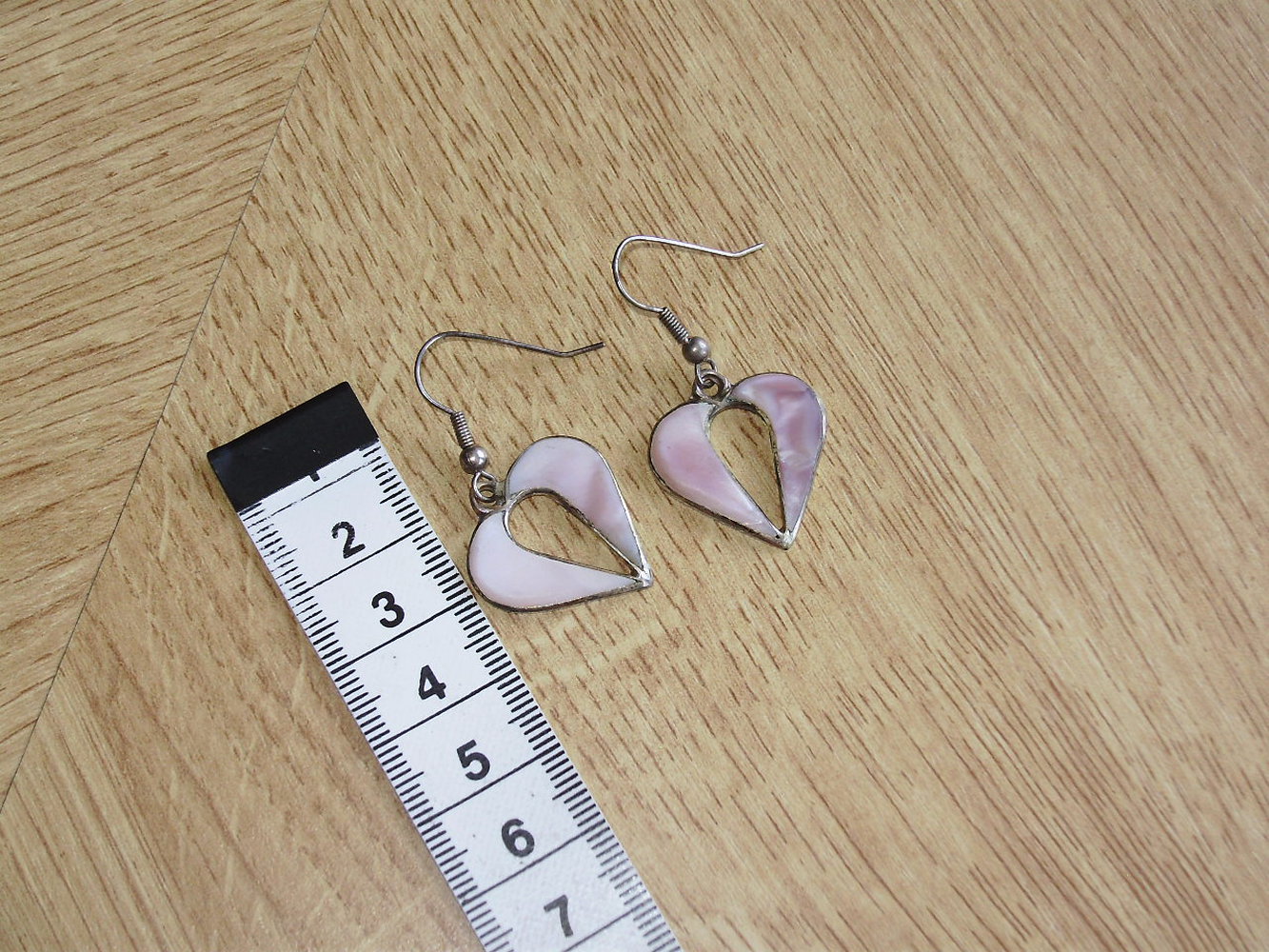 Ohrringe Perlmutt rosa Herz NEU