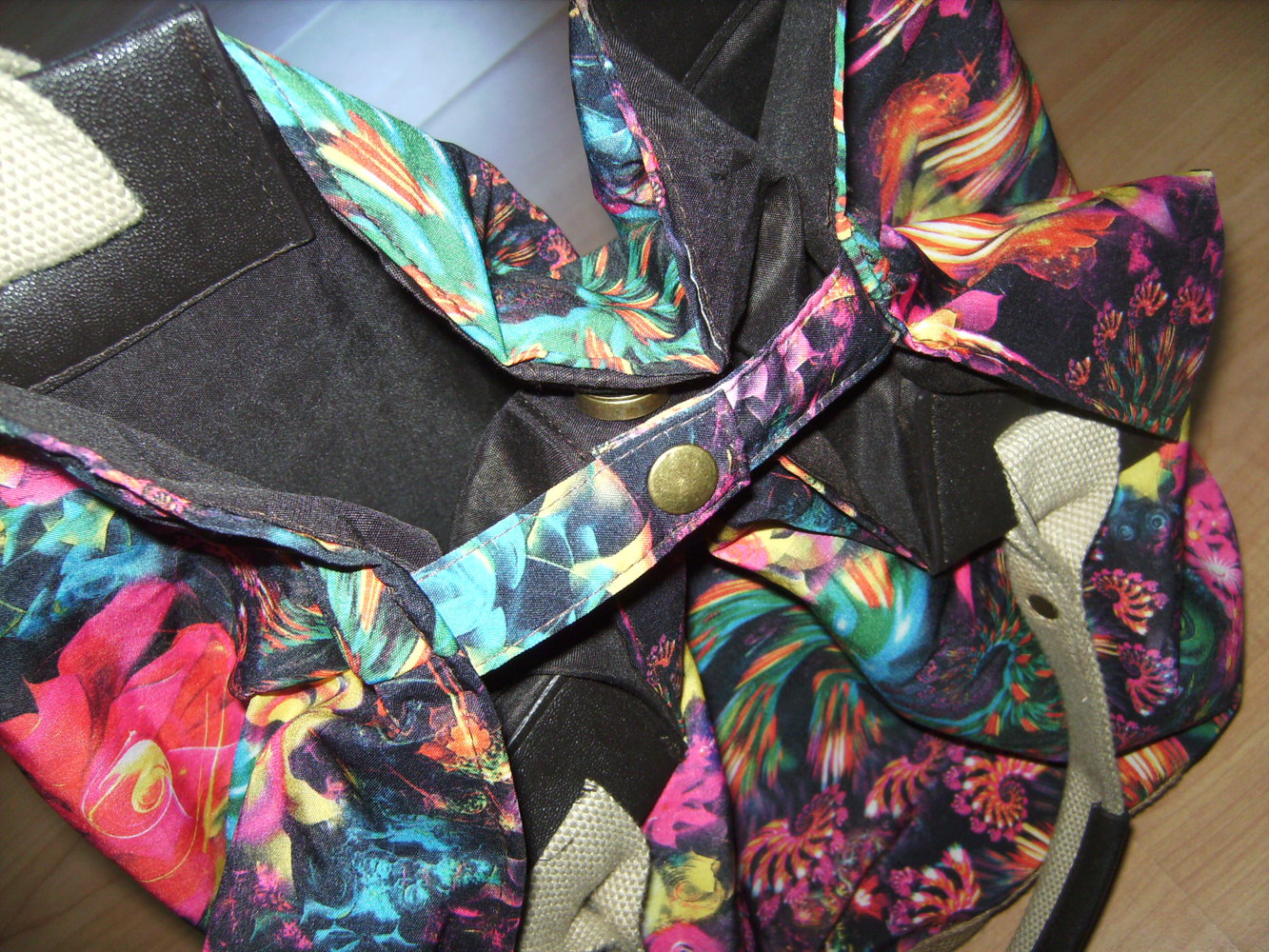 Stofftasche mit Bast, Shopper gräumig bunt, Style Festival Look, Umhängetasche Schultertasche, Strandtasche Bohemian Exotic