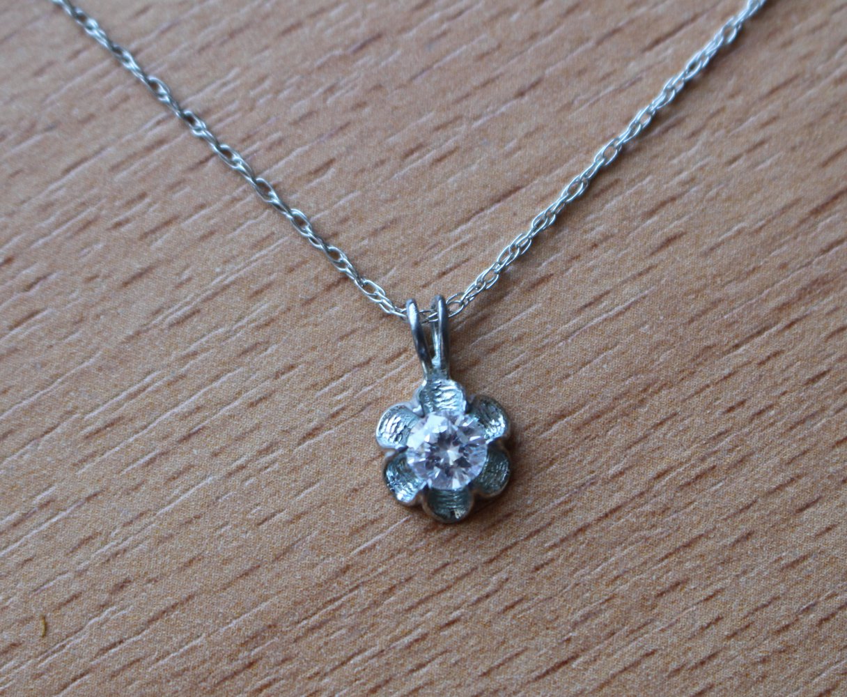 282. Silberkette mit Silberanhänger, Probe 925