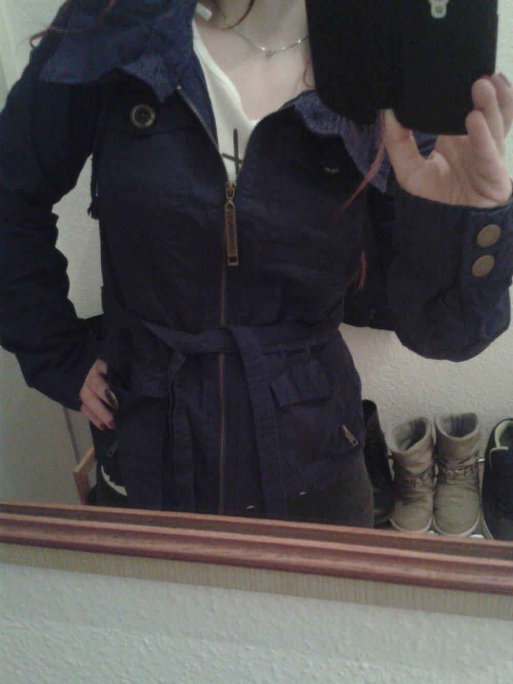 Übergangsjacke dunkelblau dünn