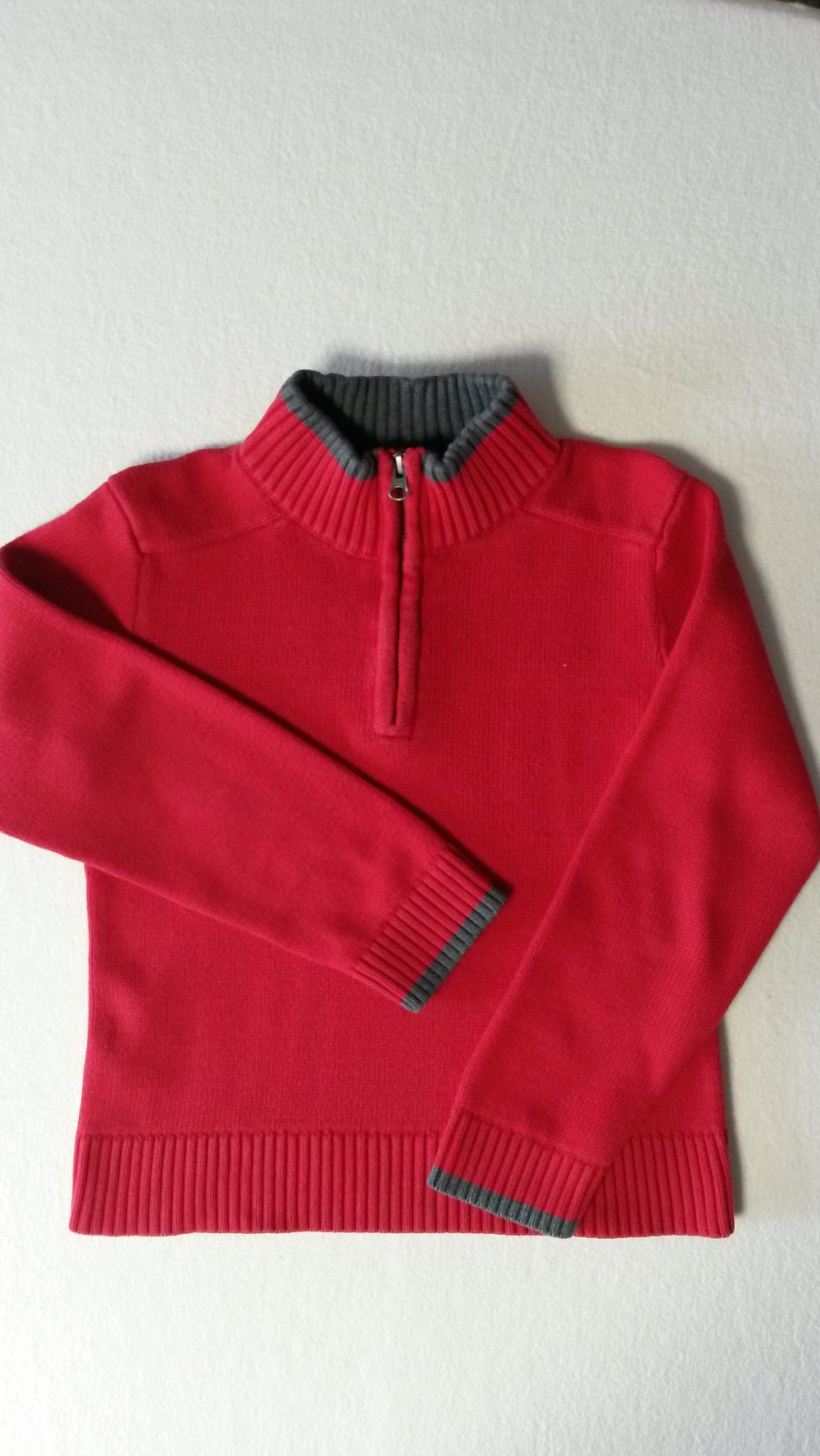 11. Strickpulli von Lands' End, Gr. 140, rot