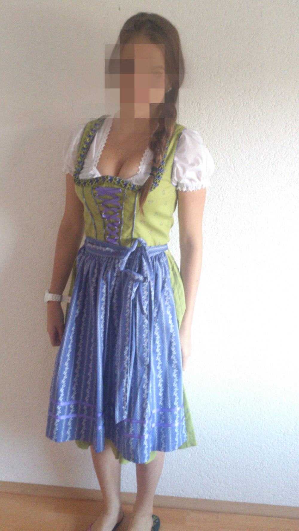 Dirndl von Berghaus 2-teilig 36 lila grün