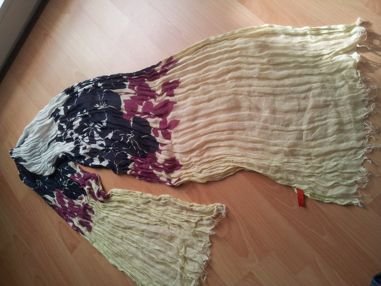 Schal Esprit gelb magenta weiß dunkelblau