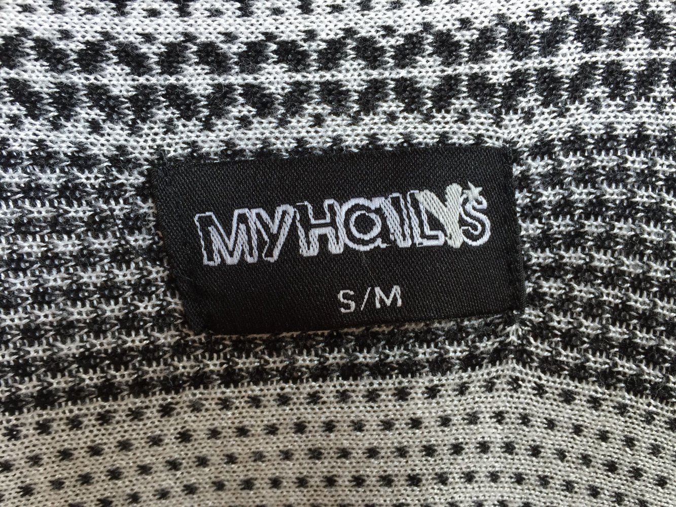 Wasserfall Cardigan schwarz weiß