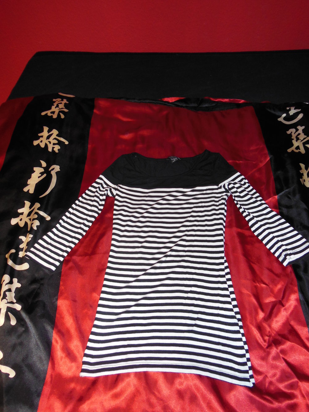 Gestreifter Longsleeve Pullover 3/4-Arm