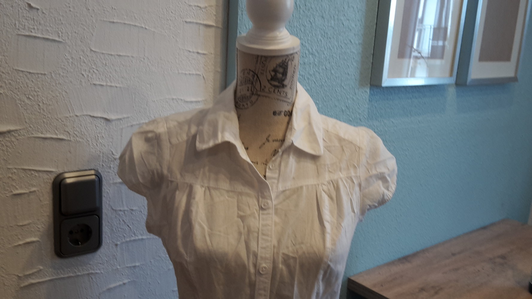 Bluse / Blusenkleid weiß Gr.36