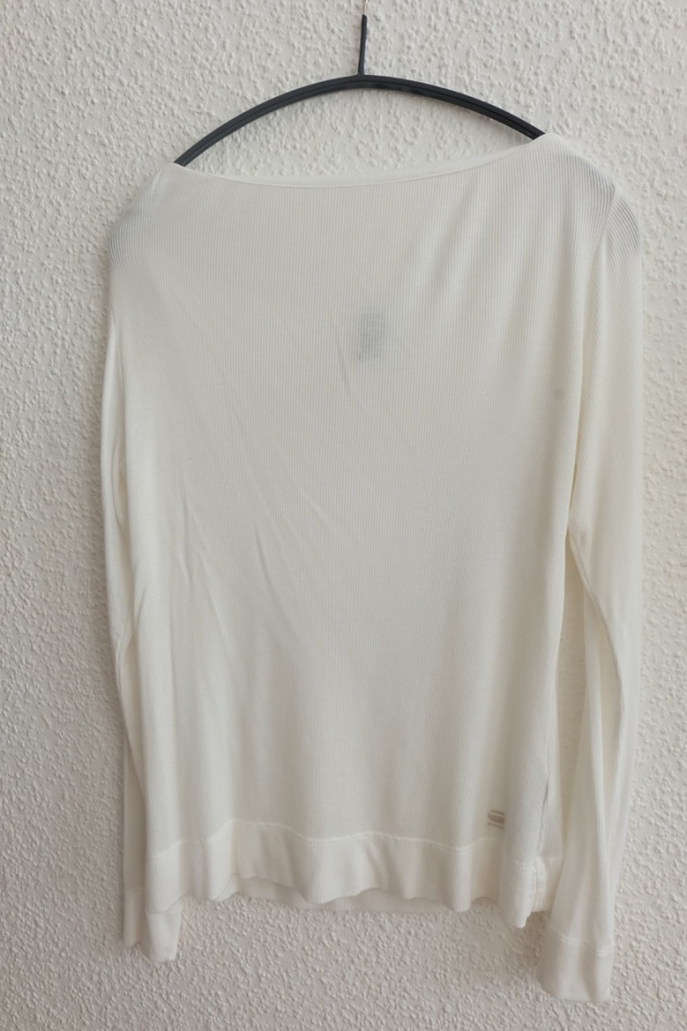 Rippshirt Langarm-T-Shirt  OberteilU-Boat Ausschnitt M