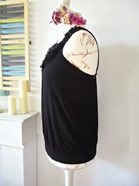 Rosenblüten Shirt 40/42 schwarz