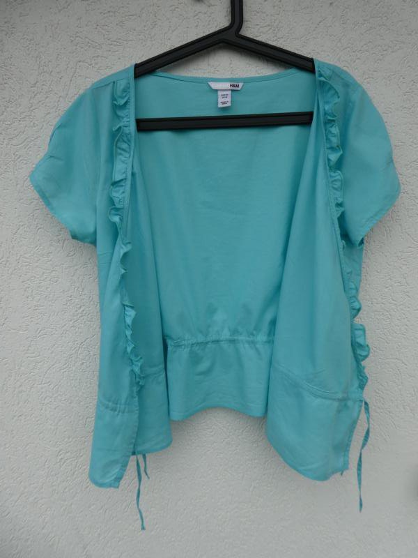 H&M – Wickelbluse, helltürkis – Gebraucht, fast wie neu