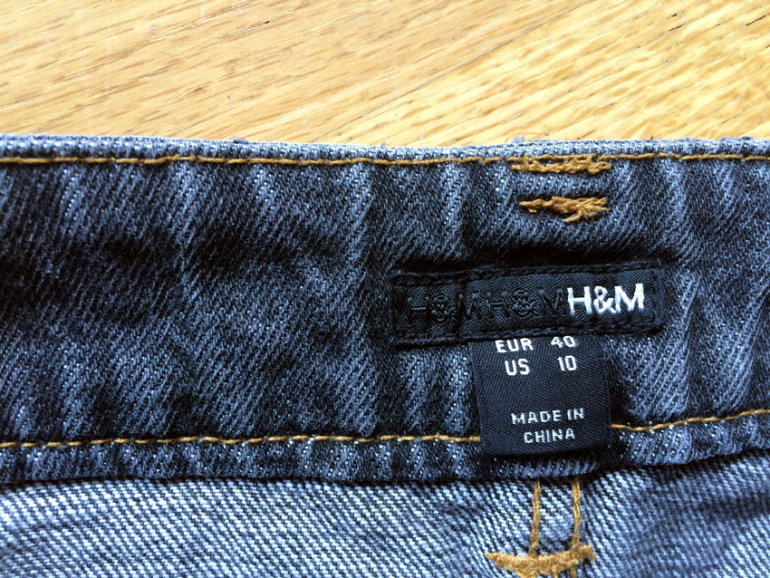 H&M Minirock Gr. 40 Jeansrock grau