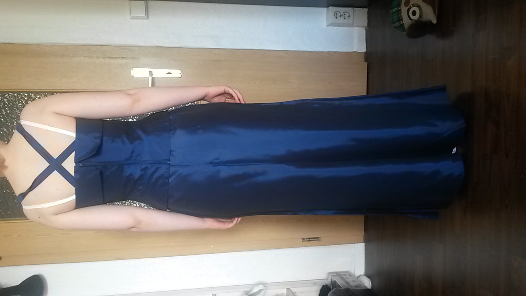 Kleid blau mit Blazer Gr. s