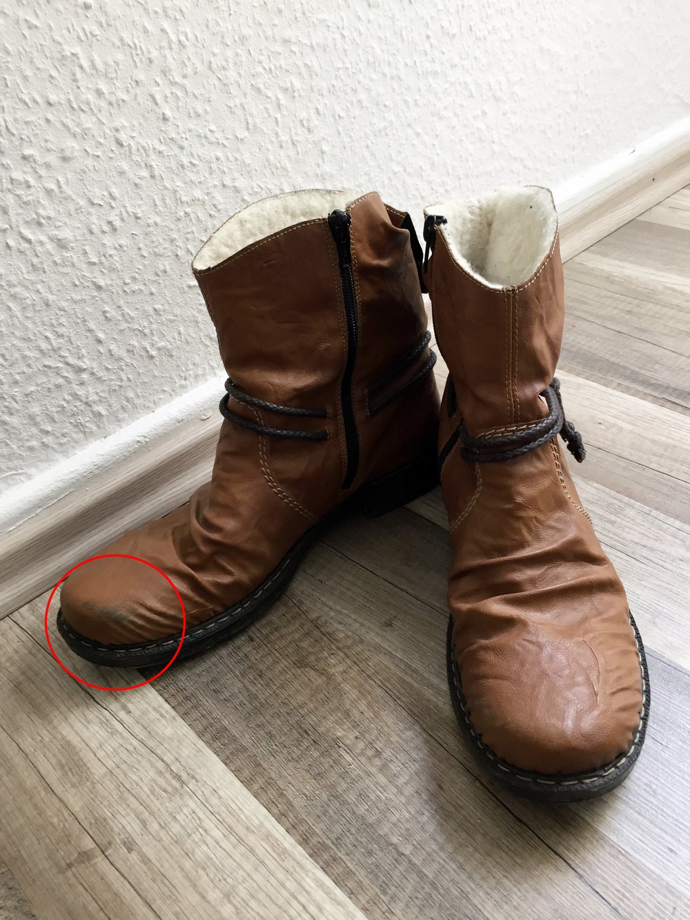 braune Winter Stiefeletten von Rieker