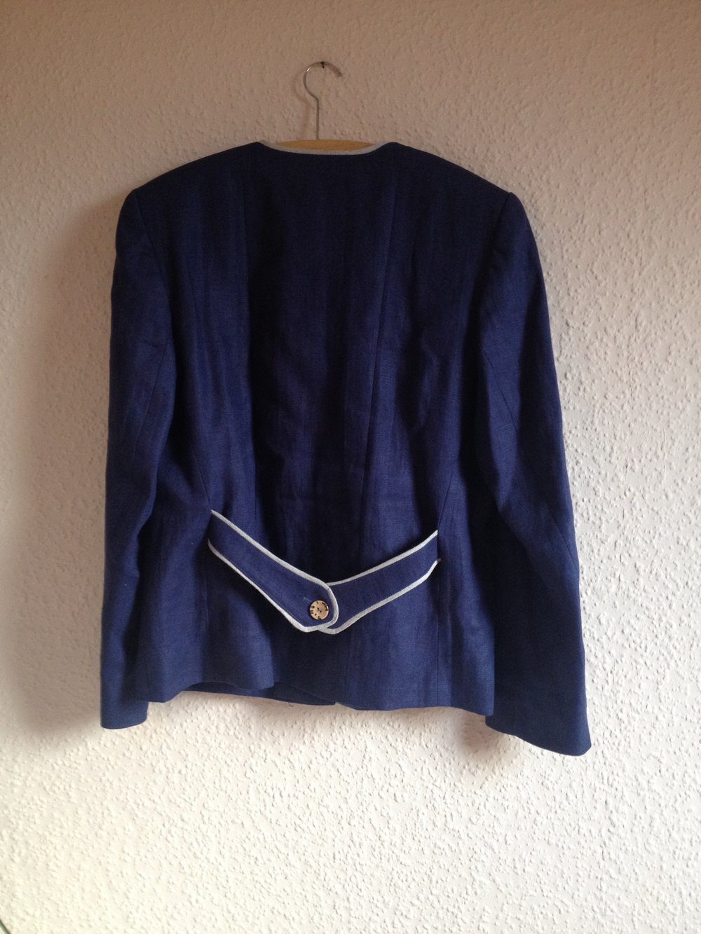 blaue Jacke in jeansoptik