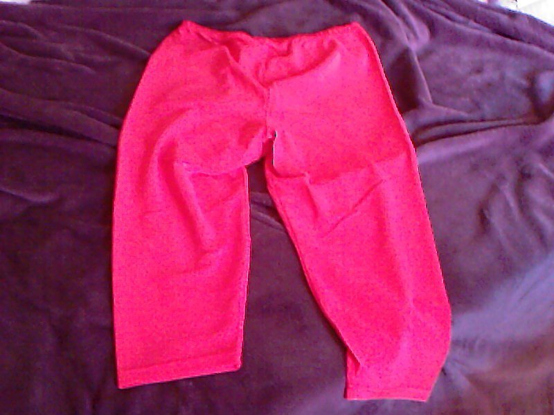 Fitness Jogginghose Gymnastikhose Sporthose rot Ripp-Optik Gr.L