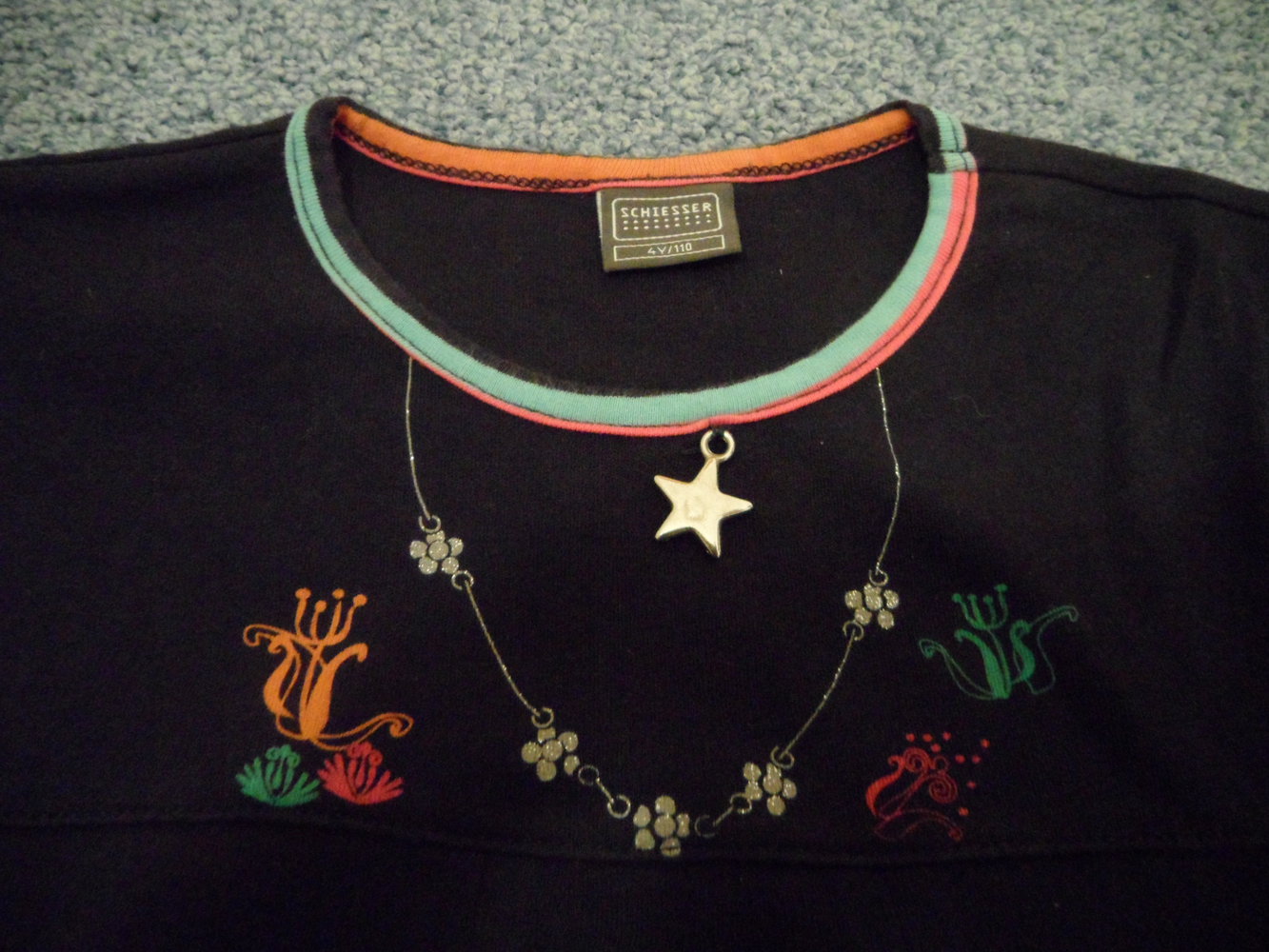 Schiesser wunderschönes Langarmshirt A-förmig Tunika Lagenlook Gr. 110/116/122