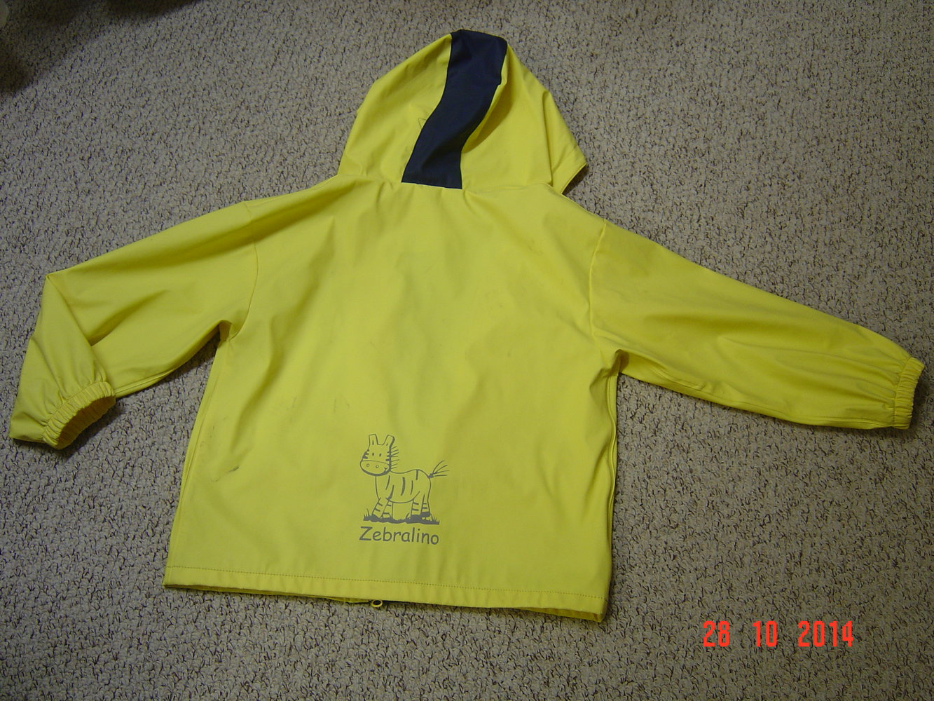 Regenjacke weich und gelb