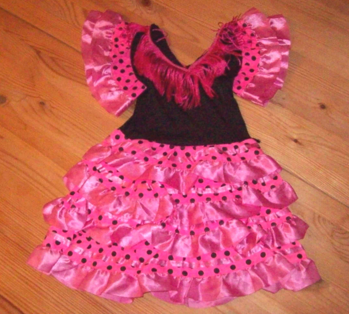 L&F/Spanien- zuckersüßes Flamencokleidchen Gr1 ca 74/80