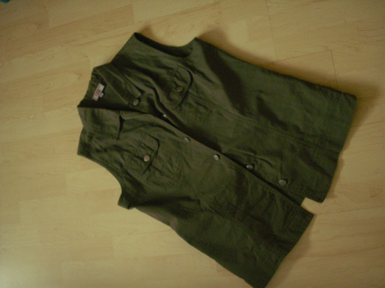 Jeansjacke Cargo, Gr. M, Wissmach, oliv, Jacke Ärmellos Jeansjacke Canvas