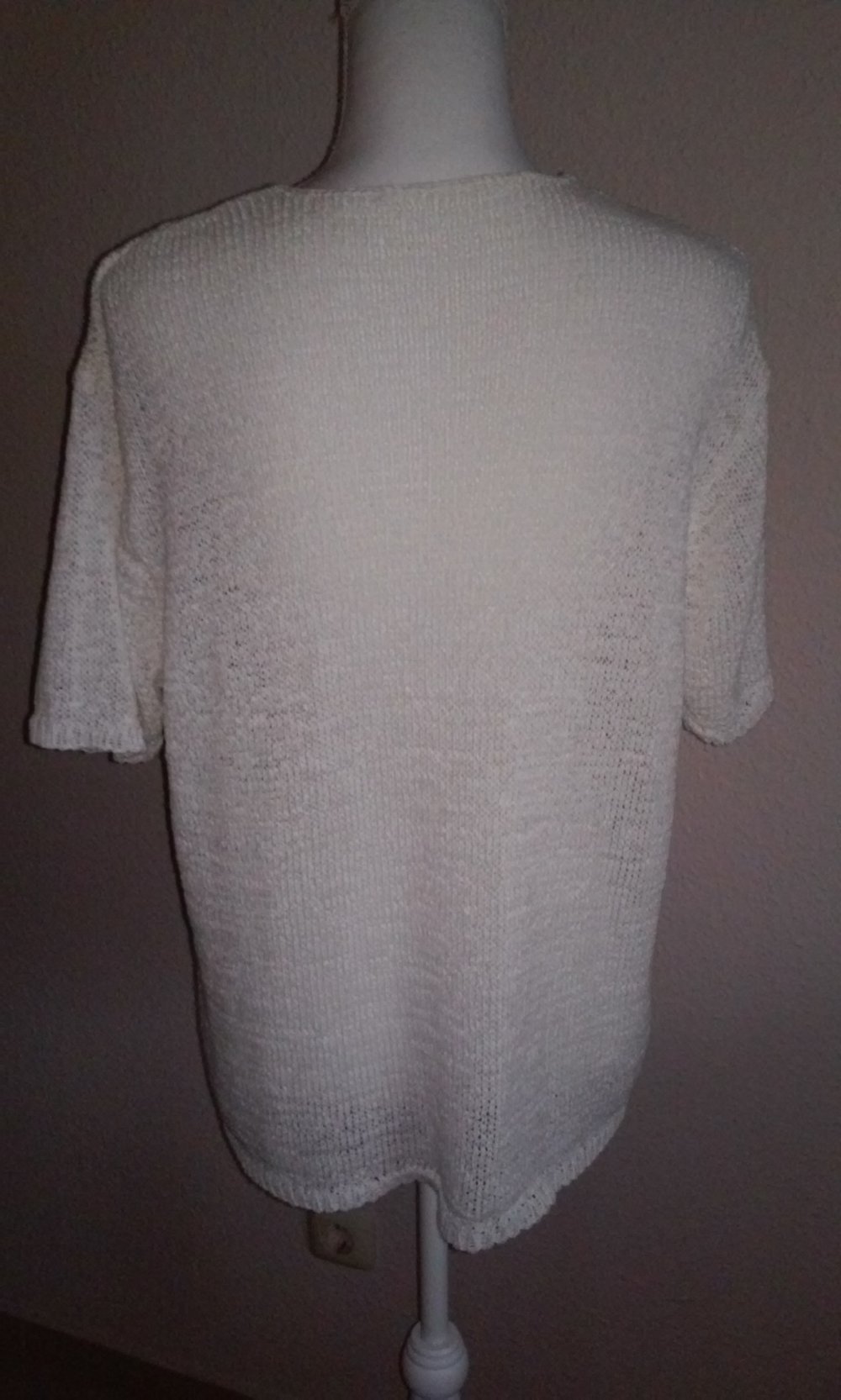 Shirt Pulli Kurzarmpulli Strickpullover ganz luftig weich und leicht