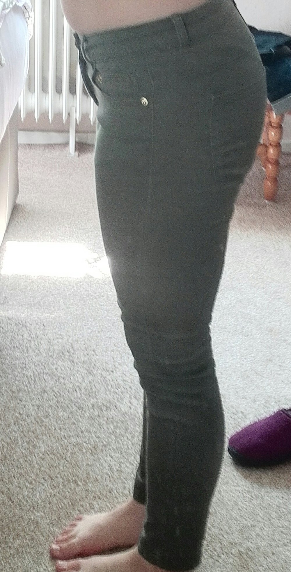 !Gekürzte! Khaki Jeans