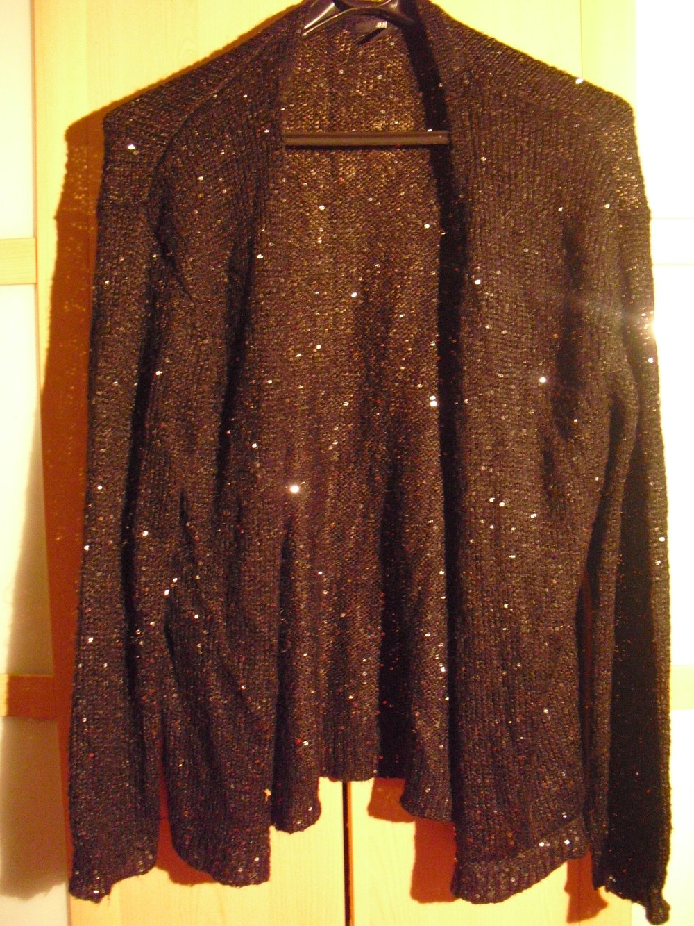 Glitzercardigan Baumwolle Pailetten