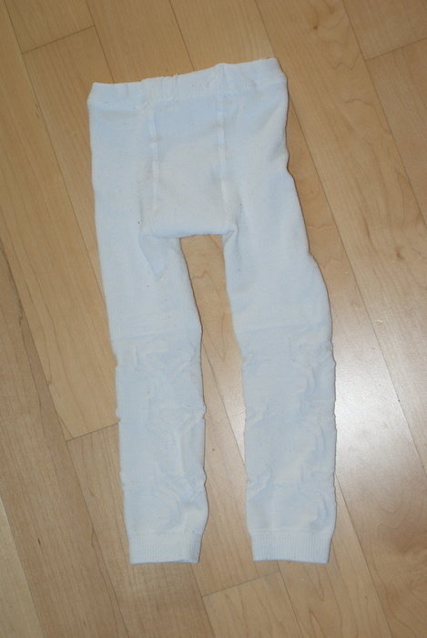 Weiße Leggings mit Muster