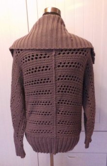 Dicke lila Strickjack