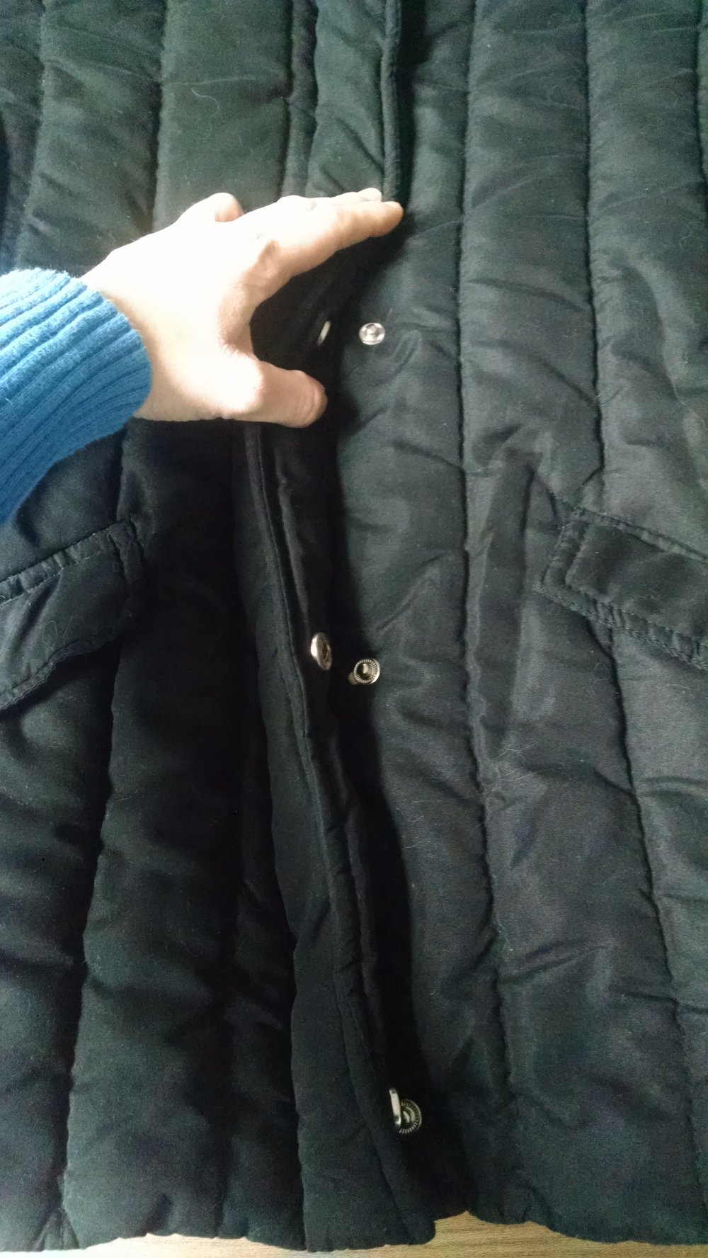Schwarze Steppjacke