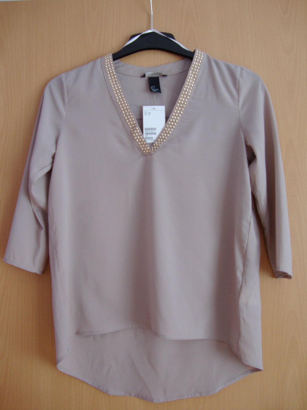 NEU! H&M Vokuhila Bluse mit goldenen Nieten