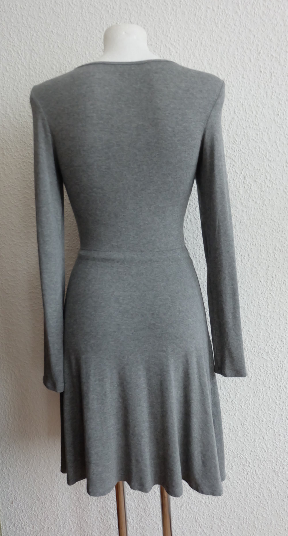 Kleid Prinzess-Line A-Linie Jersey swing elegant V-Ausschnitt, Wickelkleid