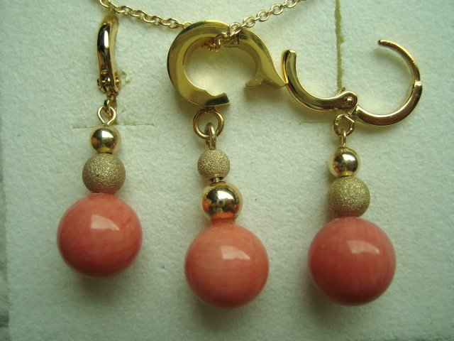 Schmuck Set Bambuskoralle gold