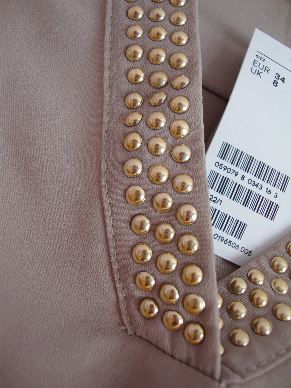 NEU! H&M Vokuhila Bluse mit goldenen Nieten