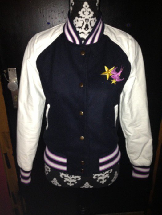 Primark College Baseball Jacke mit Schwalbe Rockabilly Rockabella Pin up