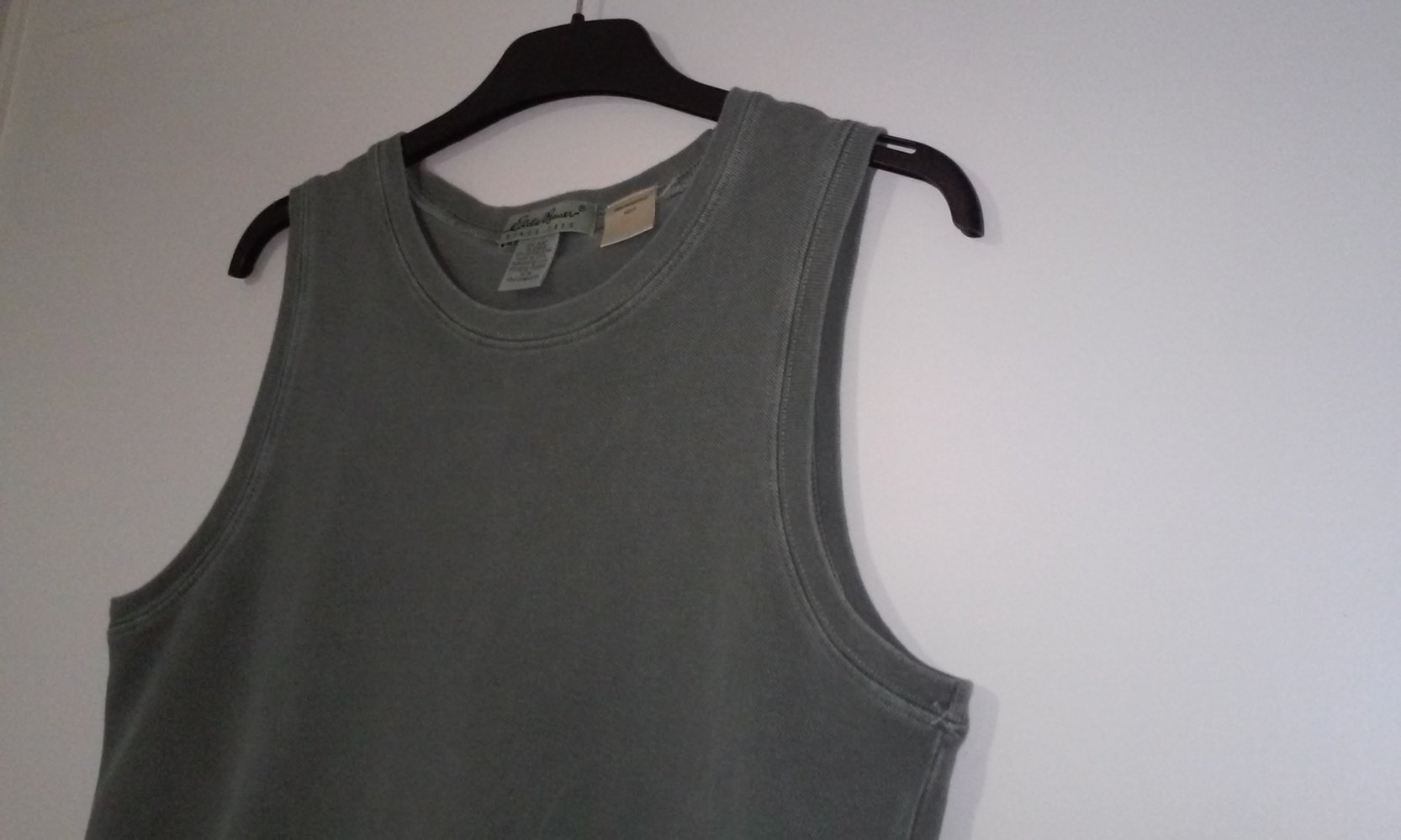 Eddie Bauer Damen Tanktop Shirt Top in denim/olivgrün Made in USA (erheblich günstiger)