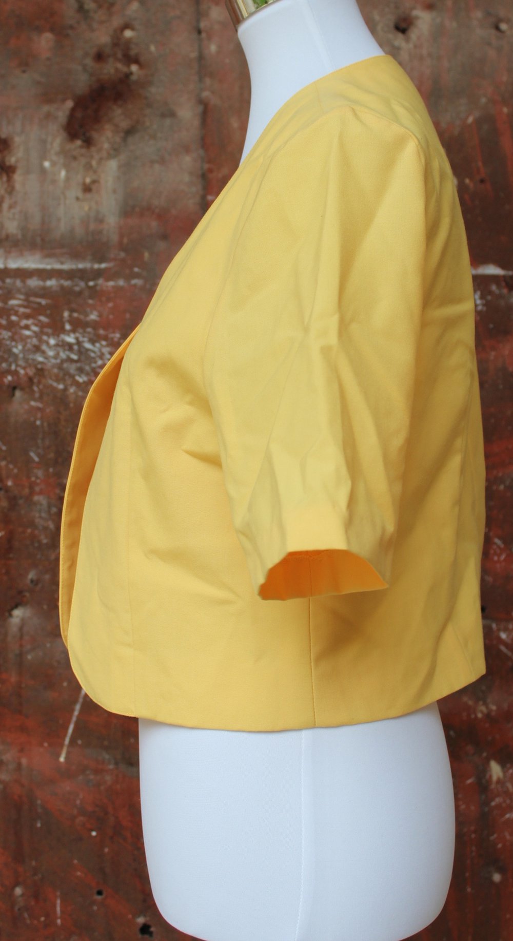 gelbes True Vintage Jäckckchen, DIY Unikat, ca. Größe 38
