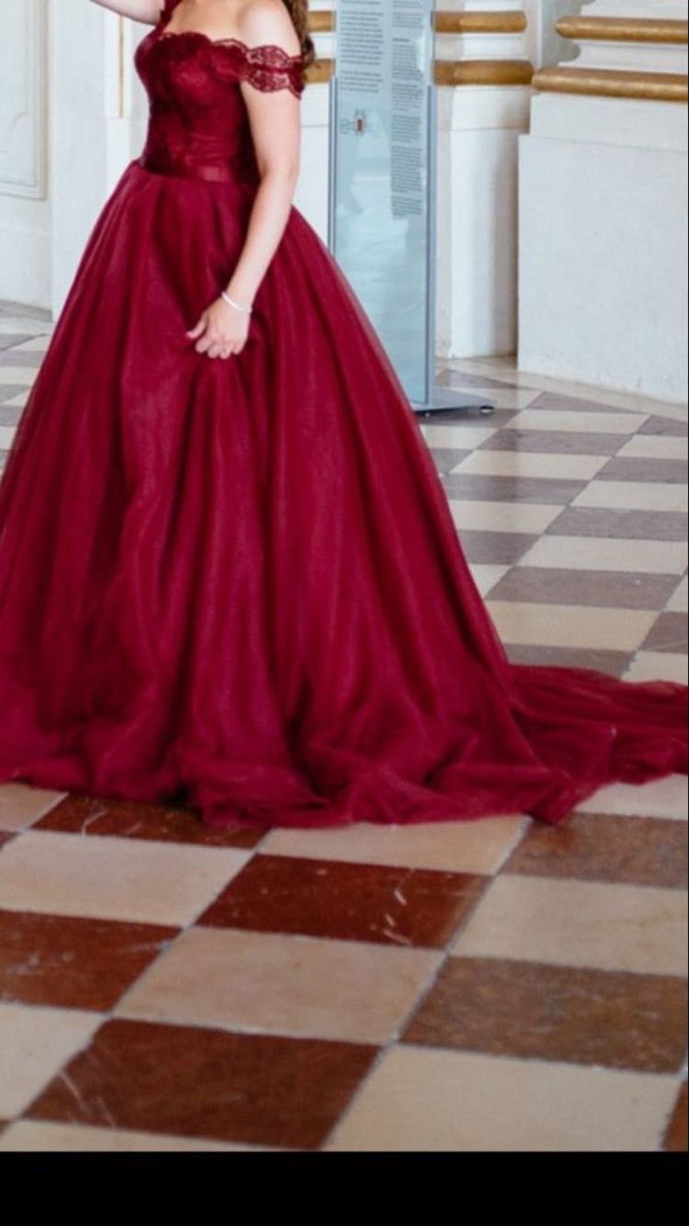 Sima Couture Hochzeitskleid Verlobungskleid Hennakleid gr 36 38 40 in weinrot