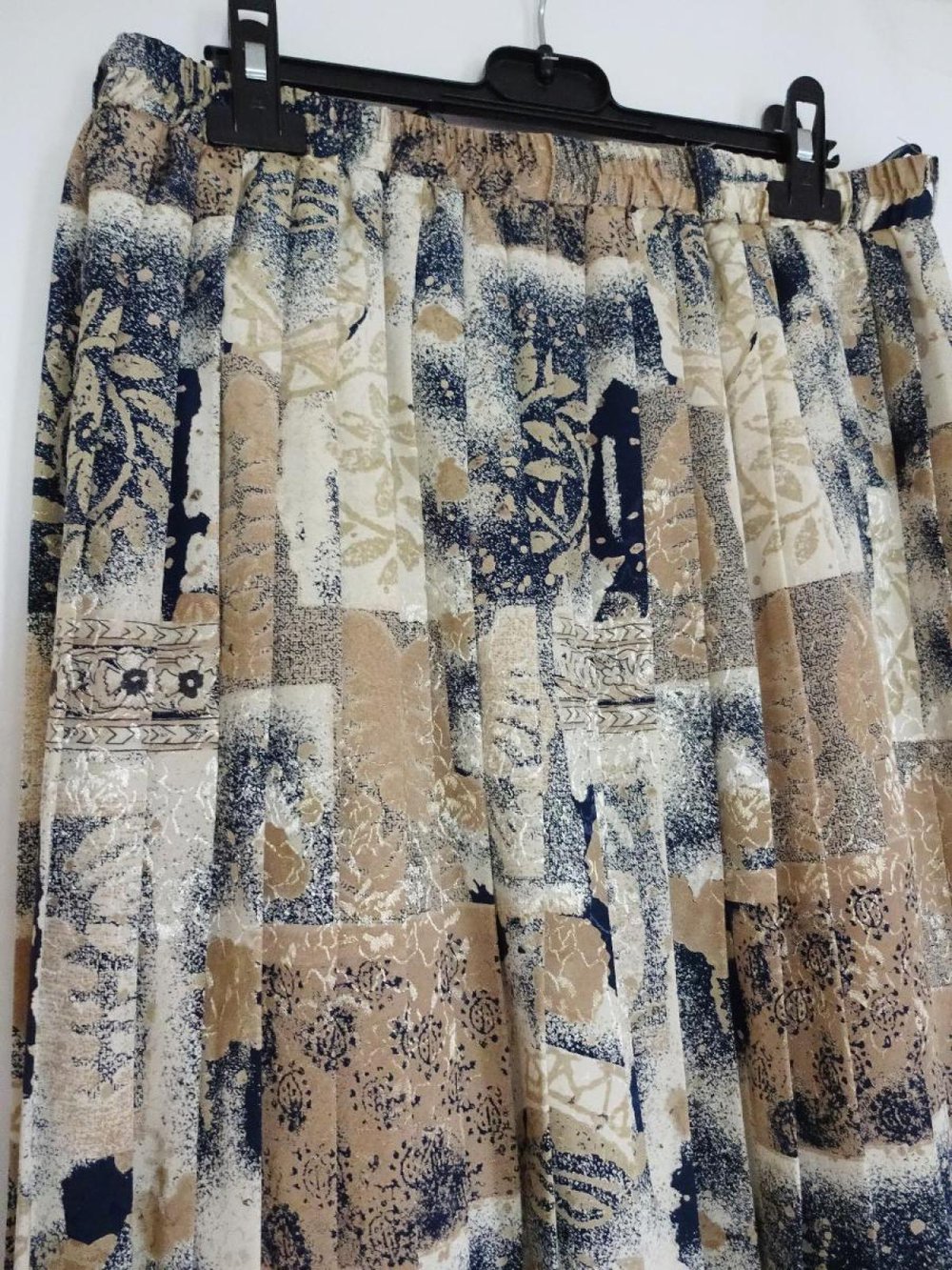 Faltenrock True Vintage Erdtöne 90er Midirock Gr. L Gr. 44