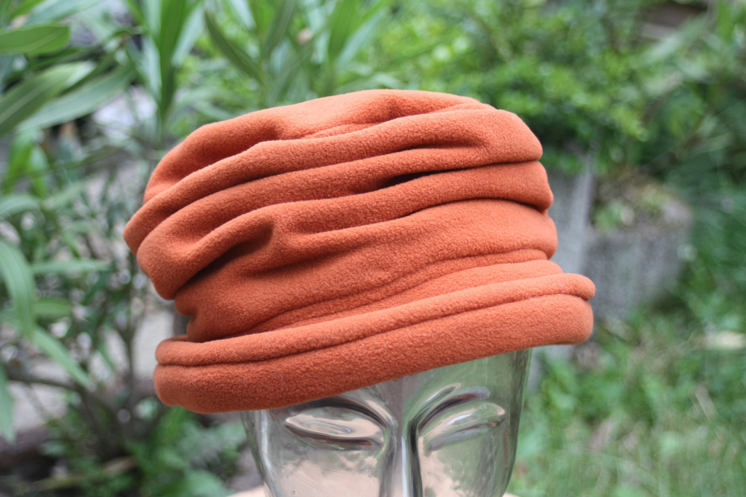 Mütze mit Raffung, Seeberger Germany, terracotta-farben, Gr. 57