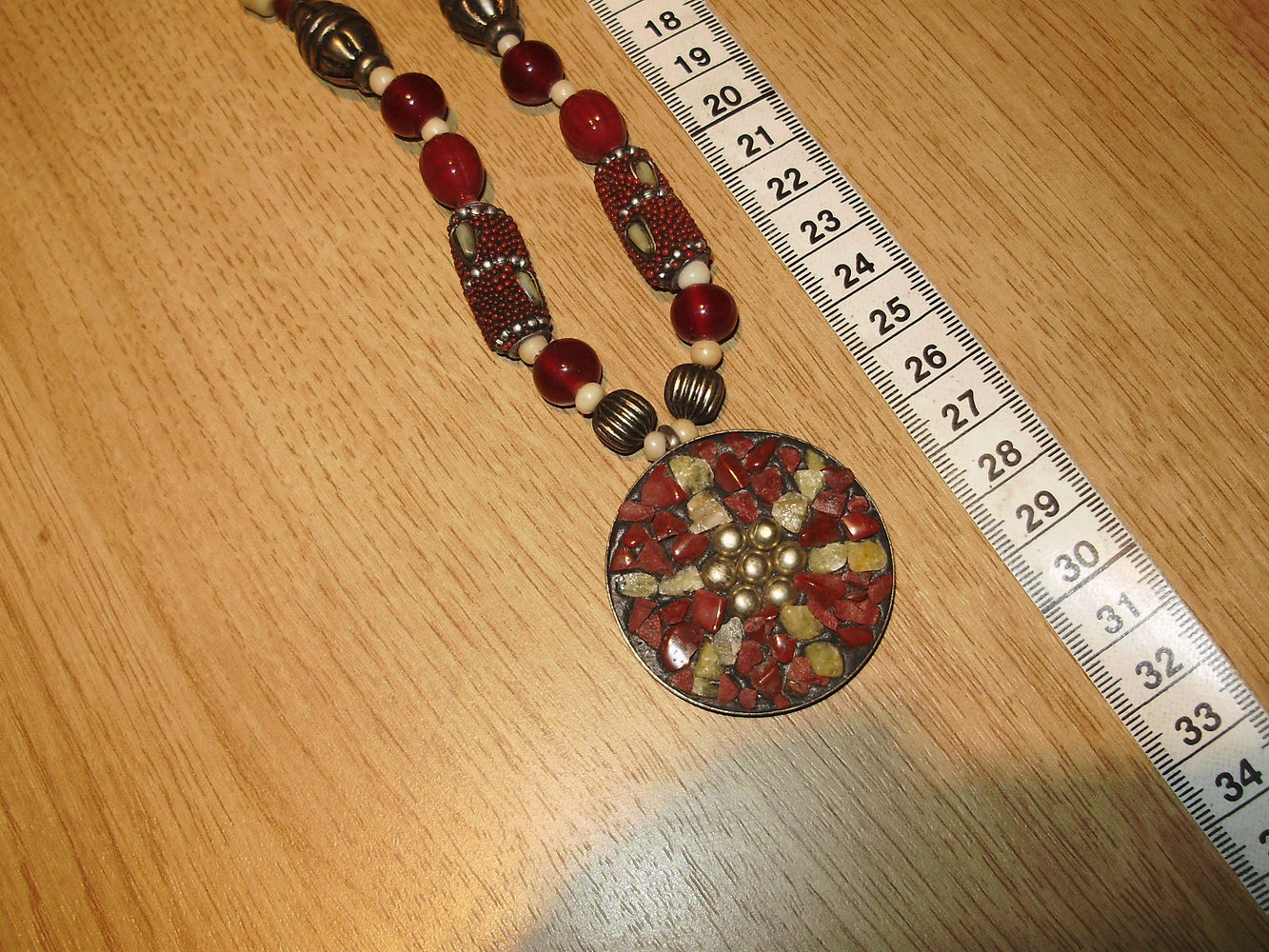 Kette ausgefallen Steinmosaik 56 cm