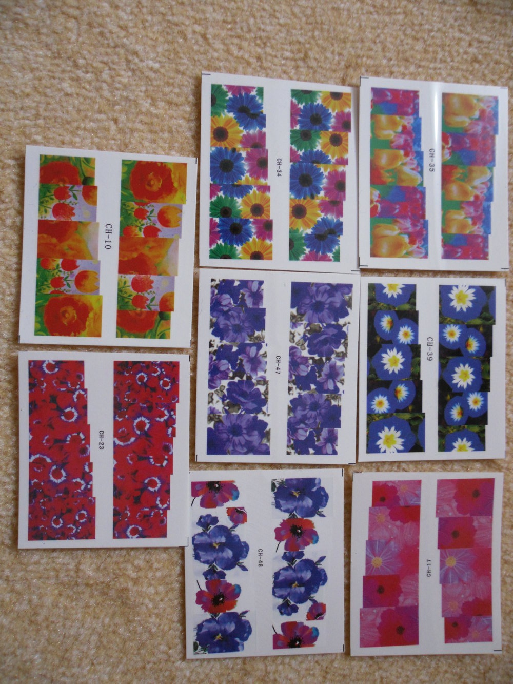 Nagelsticker Wassertatoos Blumen