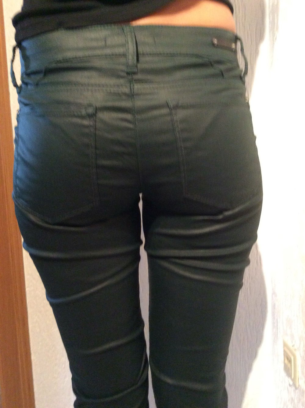 Mac Damen Lederhose Lederimitat Jeans Kunstleder neuwertiger Zustand Röhre 