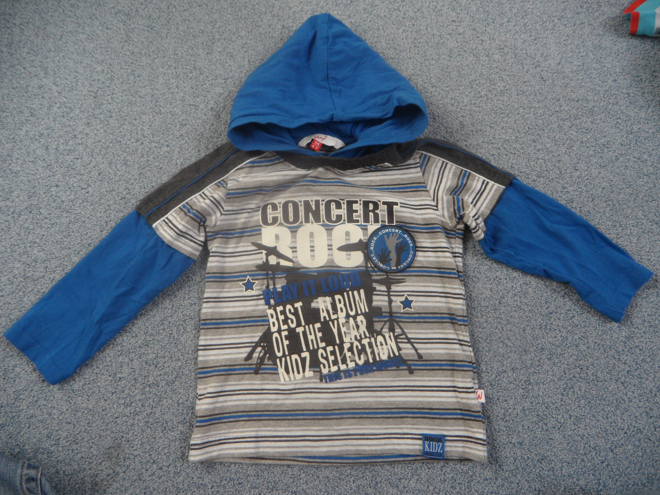 Whoopi tolles Kapuzenshirt mit coolem Druck Schlagzeug Rocker