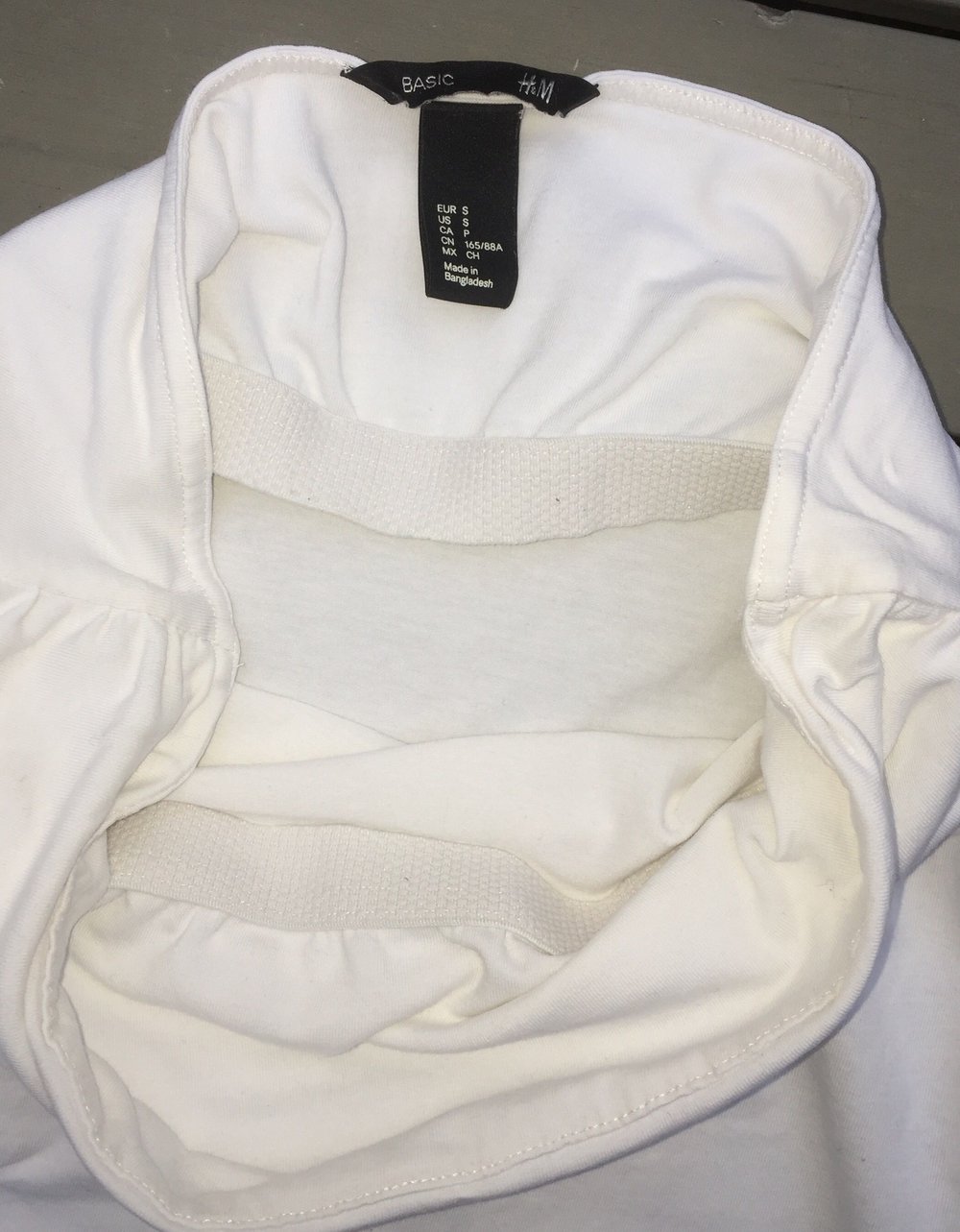 H&M Tubetop TUBE TOP weiß Gr. S