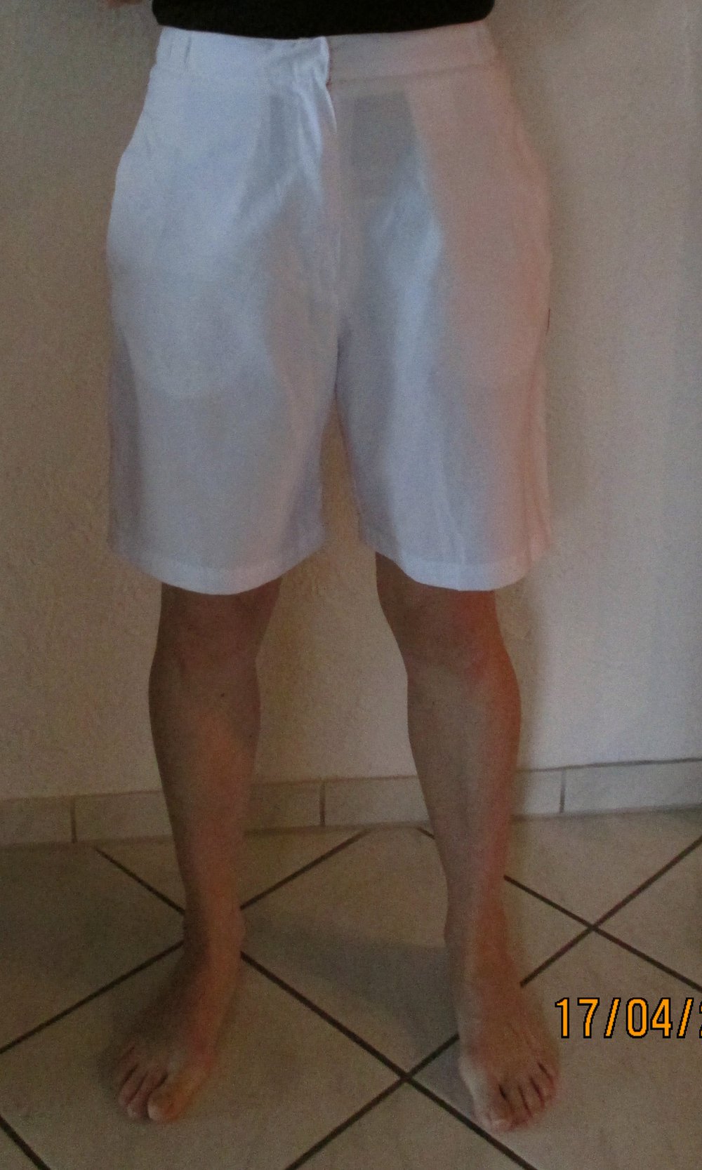 Weiße high-waist Short von maier sports, Gr. 36