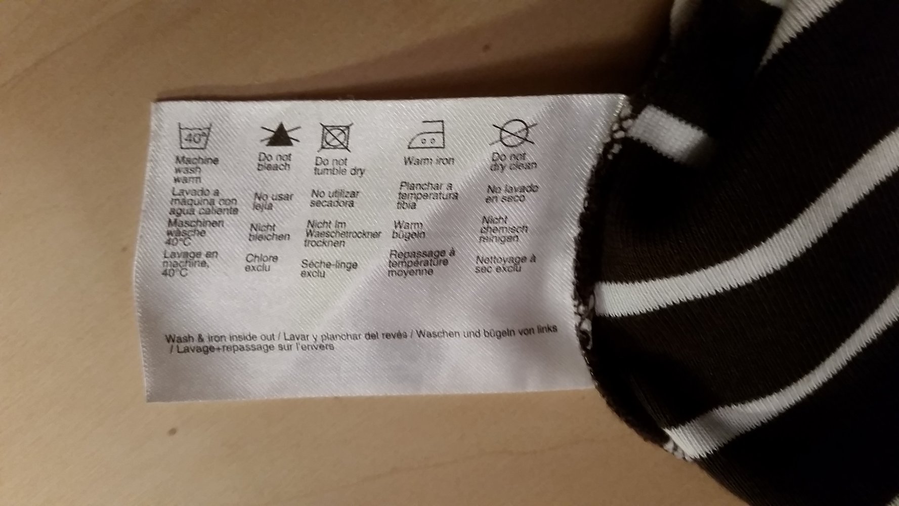 esprit Top brau-weiß