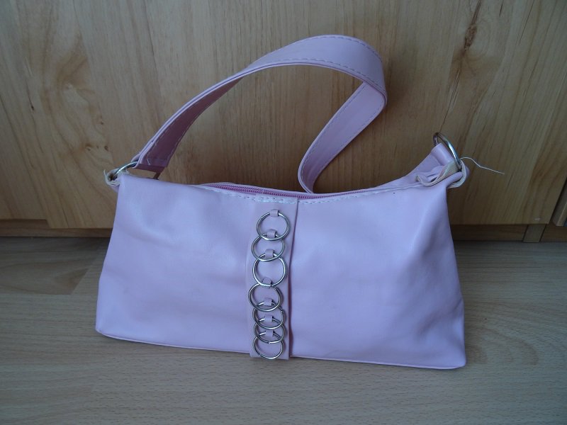 Kleine Handtasche Clutch rosa Kunstleder