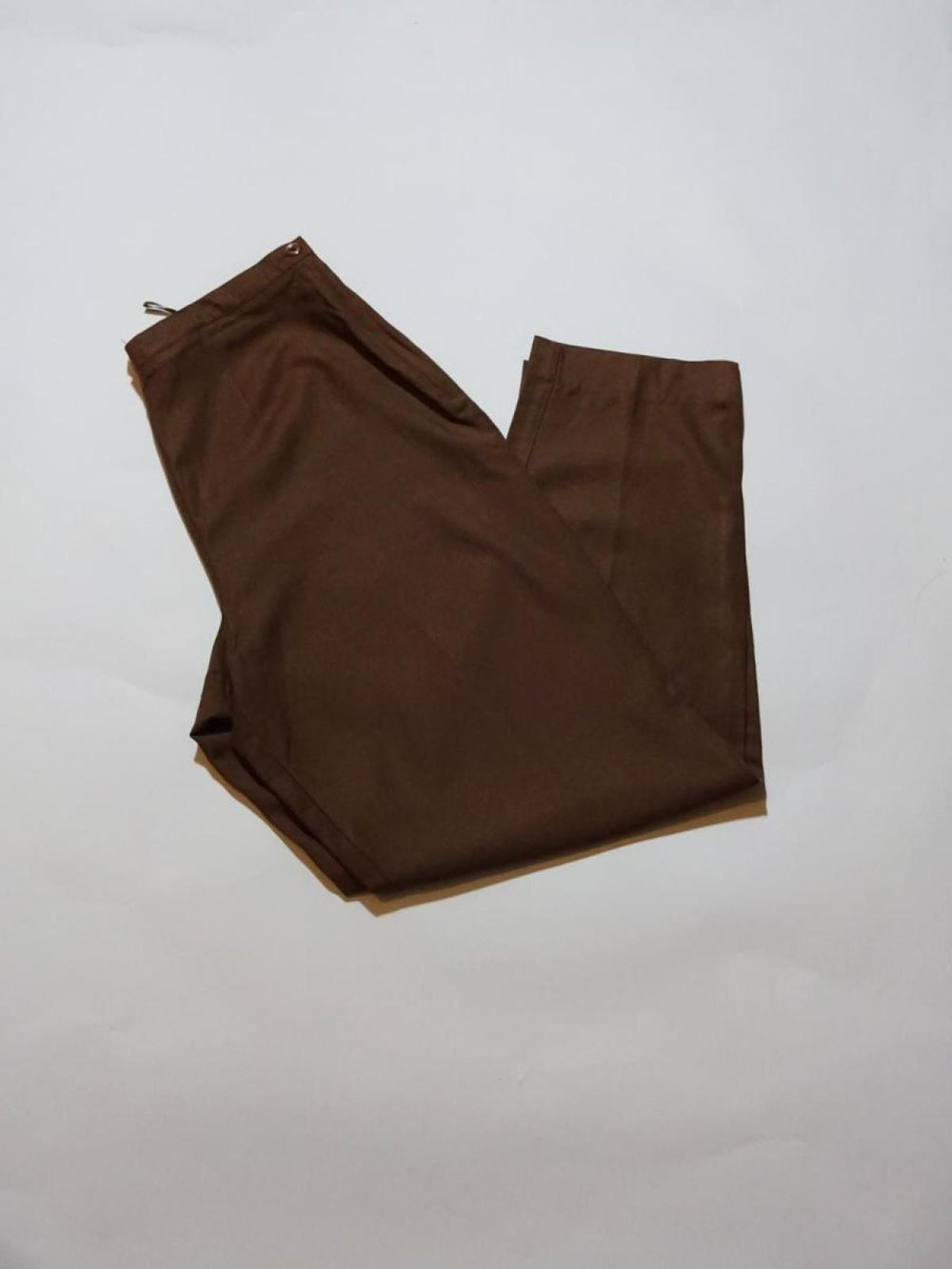 Braune Leinenhose High Waist Frühling Sommer Gr. 40 Gr. M