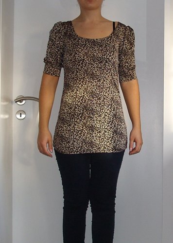 Shirt Leopard mit tiefem Rückenausschnitt