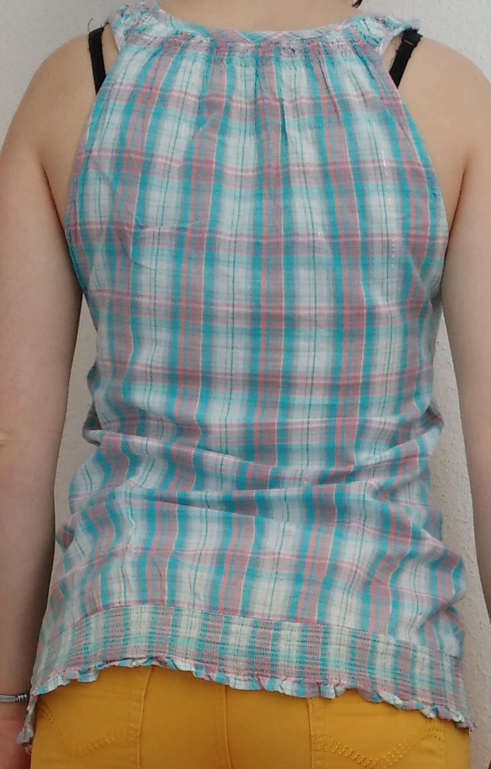 blau, weiß,  gestreiftes Top